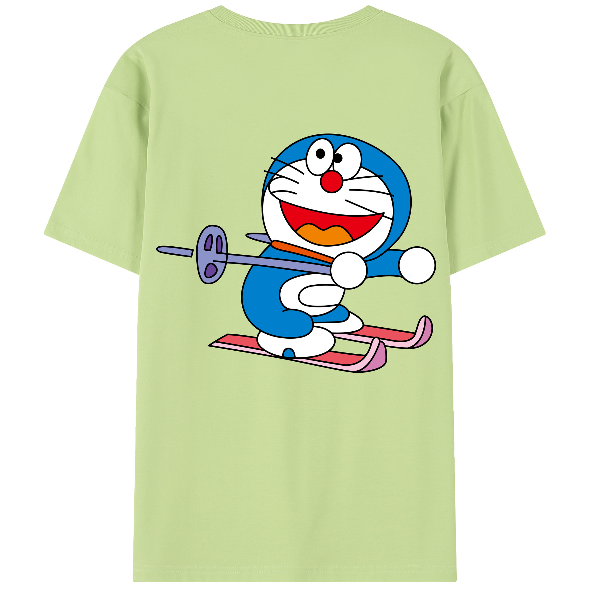 （画像用） ドラえもん Doraemon 綿100％半袖Tシャツ（背面プリント）